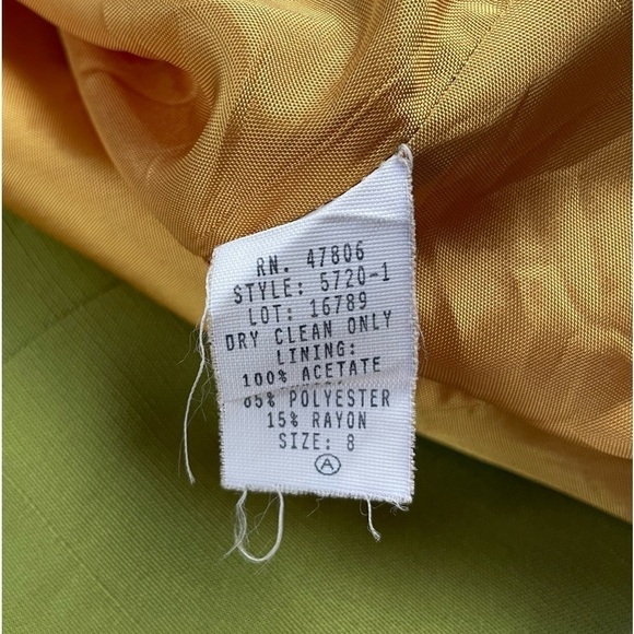Vintage Oleg Cassini Button Collared Jacket in Green Size 8 - Picture 5 of 5